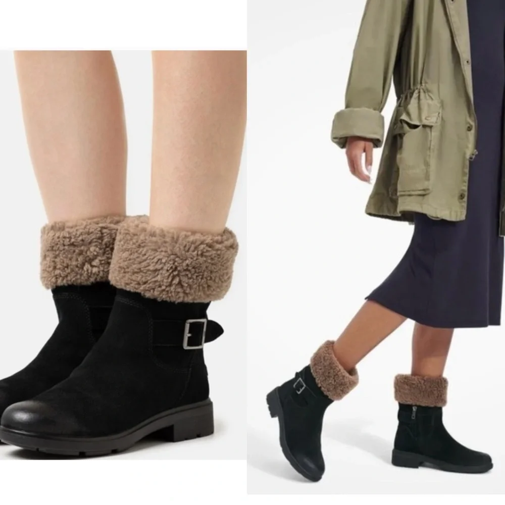 Best for the season! Ugg Harrison Cuff boot in black sz 6.5 super warm